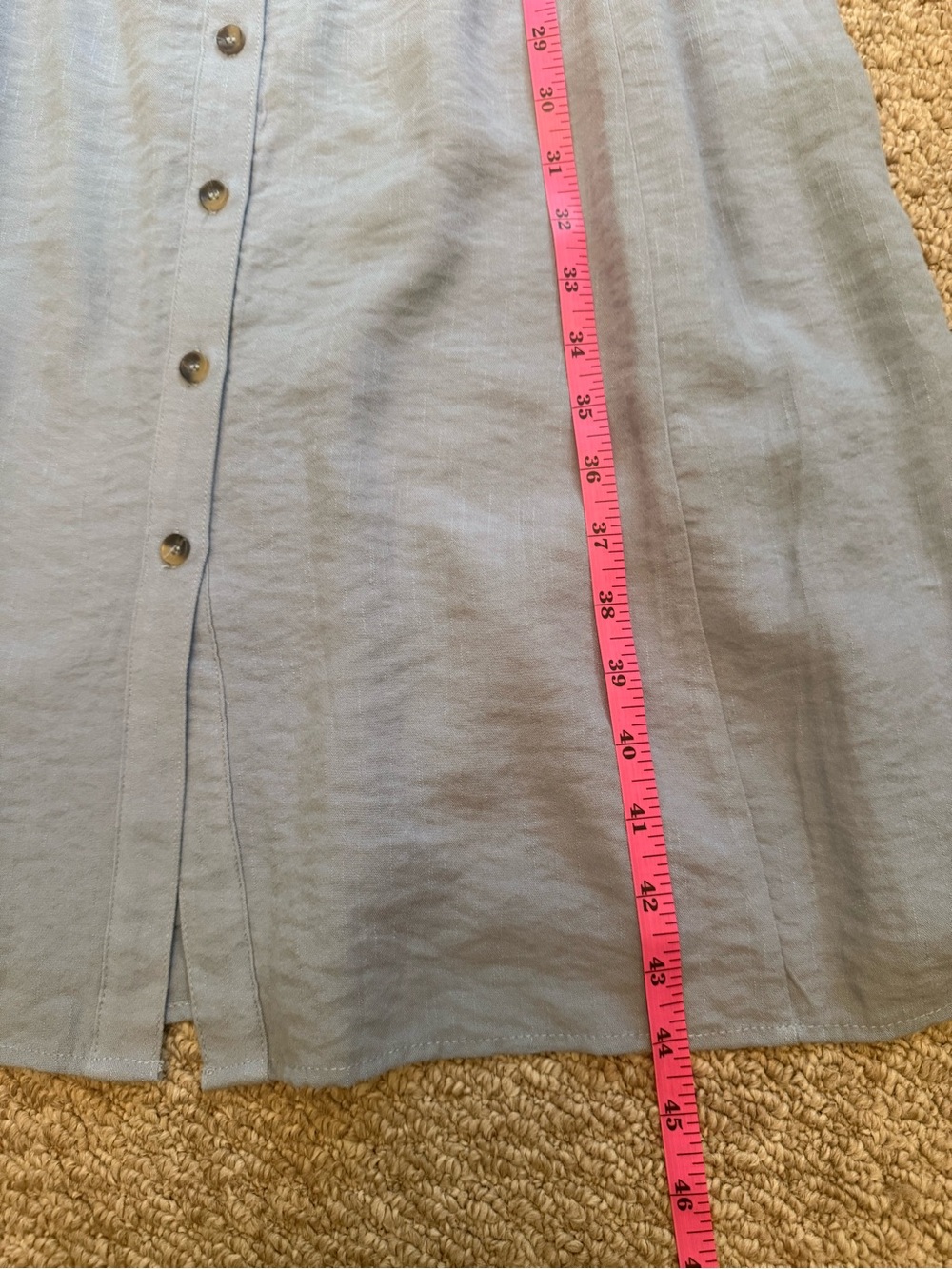 Sugarlips Light Blue Button-Front Maxi Dress - Picture 7 of 11